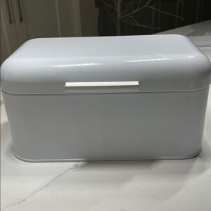 Now Design Sleek White Metal Kitchen Storage Box